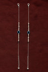 Silver Evil Eye Anklet with Star Charm – Set of 2
