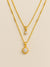 Dual Layer Gold Pendant Necklace
