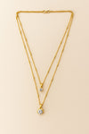 Dual Layer Gold Pendant Necklace