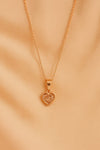 Gold Plated Heart Pendant Necklace