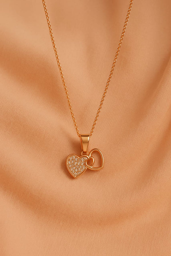 Gold Plated Heart Pendant Necklace