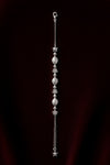 Silver Floral Bead Adjustable Anklet