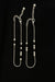 Silver Star Charm Eyeglass Chain Style Anklet – Black & Silver Beads