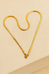 Unisex Gold-Plated Snake Chain Necklace – Stylish Daily Wear Chain for Men & Women
