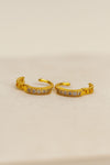 Gold-Plated Stone-Studded Hoop Earrings | Elegant Daily & Party Wear Earrings